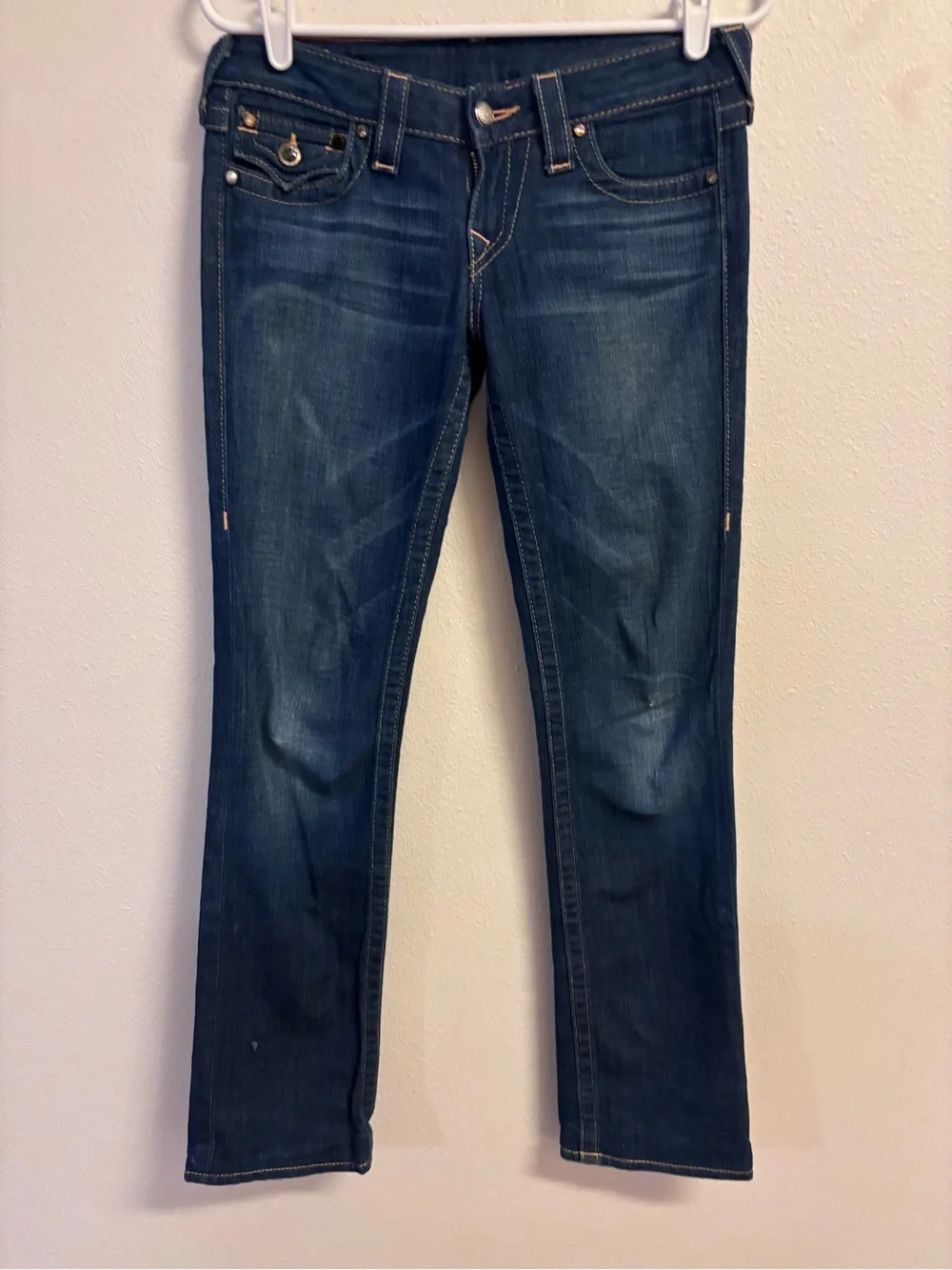 True Religion Dark Blue Straight Leg Jeans